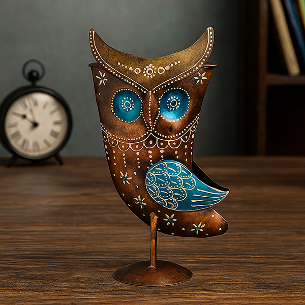 Multicolour Metal Owl Multi-Utility Stand – Home Organiser