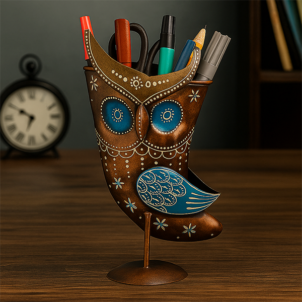 Multicolour Metal Owl Multi-Utility Stand – Home Organiser