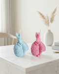 Easter Story Bunny Candle: Little Bunny on Lace Egg