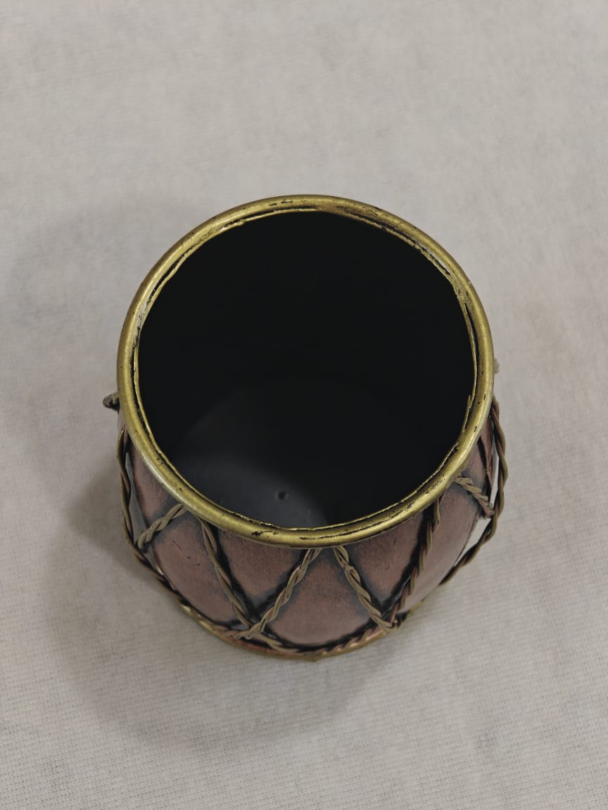 Dholak Pen Stand – Musical Folk Art Desk Piece