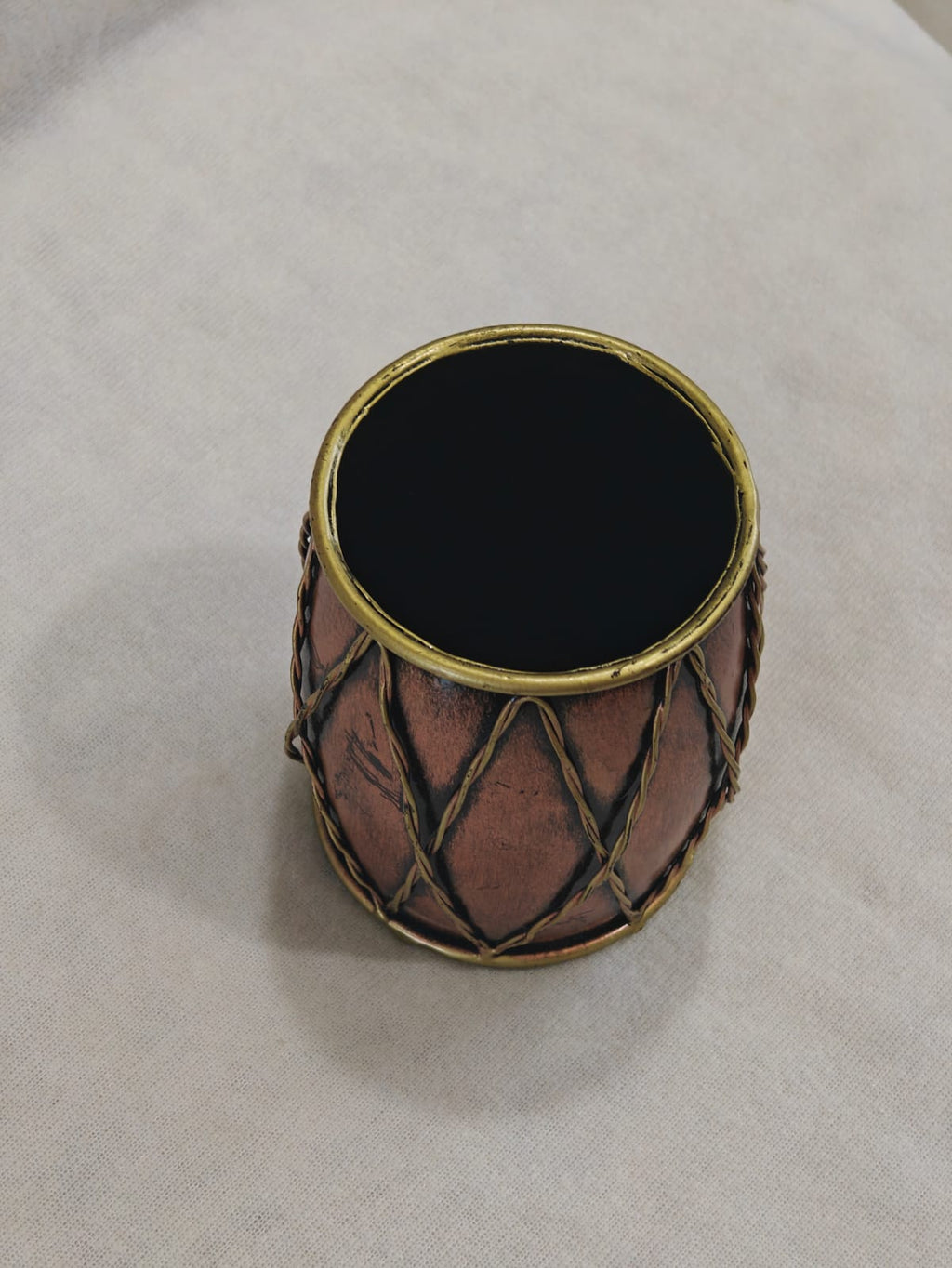 Dholak Pen Stand – Musical Folk Art Desk Piece